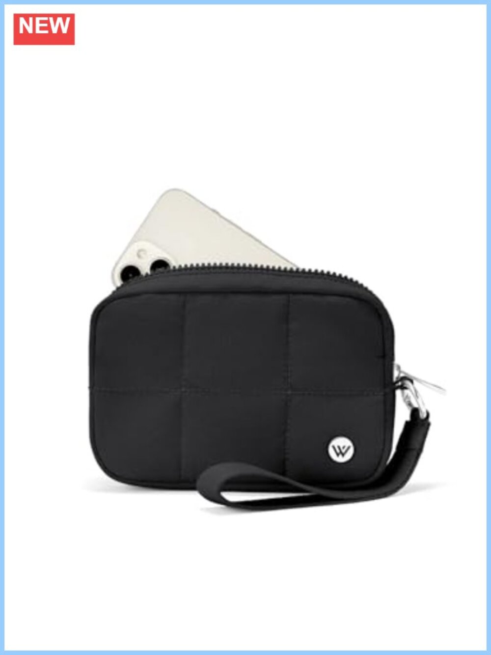Quilted Puffer Wristlet Wallet RFID Blocking Card Holder